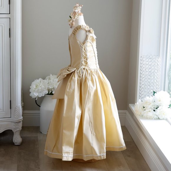 Gold Flower Girl Party Dress Princess Formal Special Occasion Size 2 NWT - Picture 6 of 12